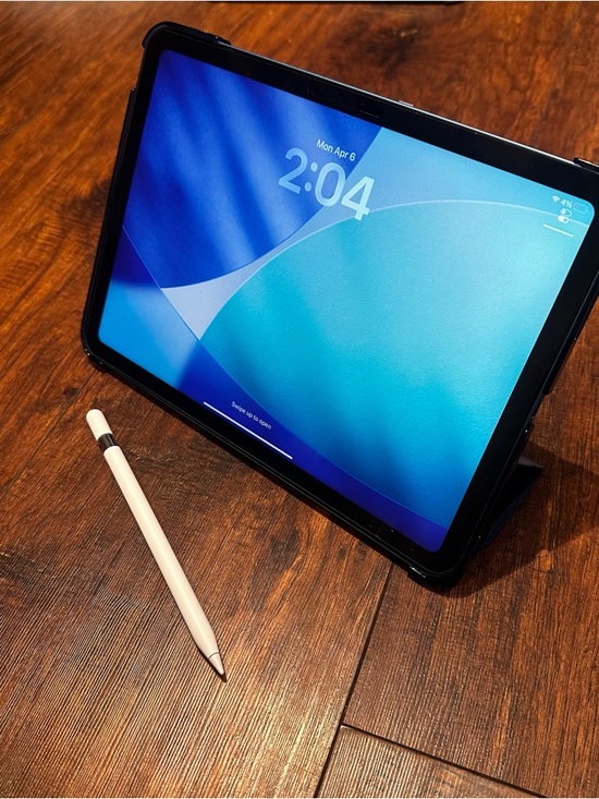 Apple iPad A16 A3354 128GB WiFi Blue + Apple Pencil & Case Bundle